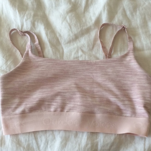 blush pink sports bra
